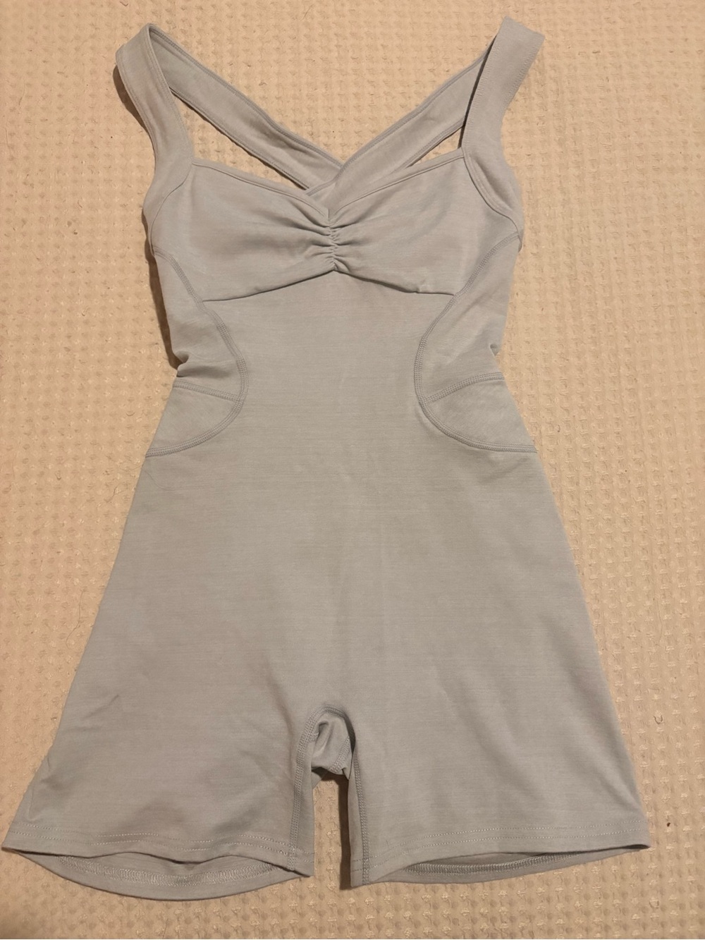 437 Women’s Light Gray Bike Shorts Romper brand new
